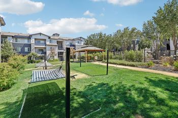 Landscaped courtyards with outdoor seating